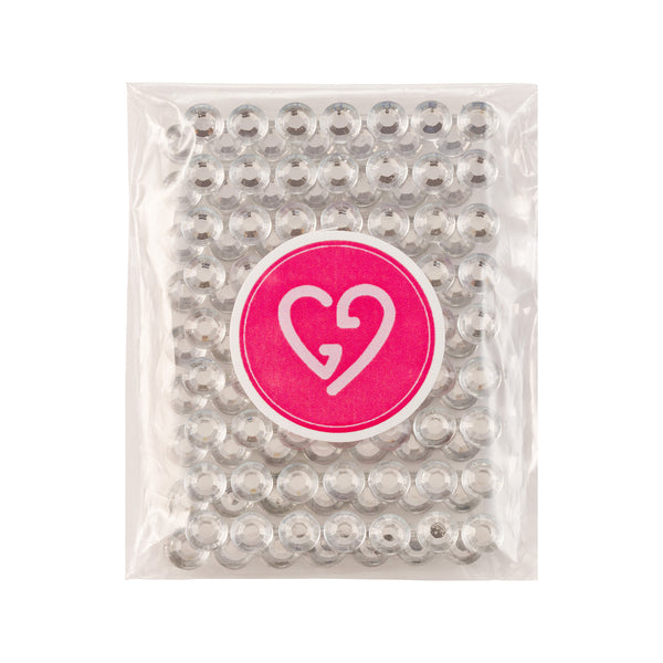 DIY Stick On Large Crystals – WHITE (6mm)