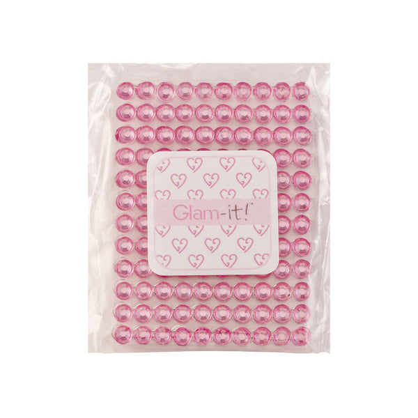 DIY Stick On Medium Crystals – PINK (4mm)